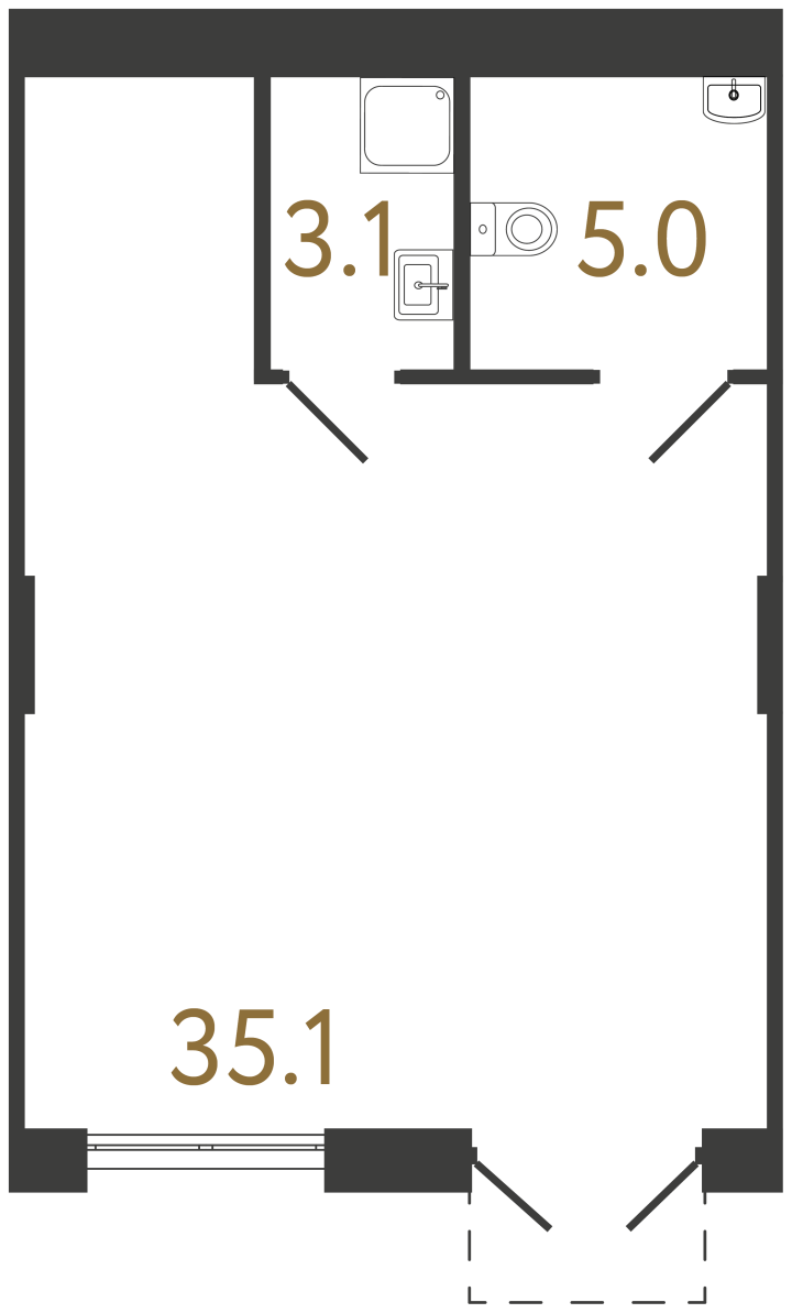 Помещение №1161 - 43.2 м²