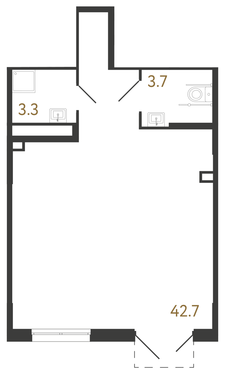 Помещение №1169 - 49.7 м²