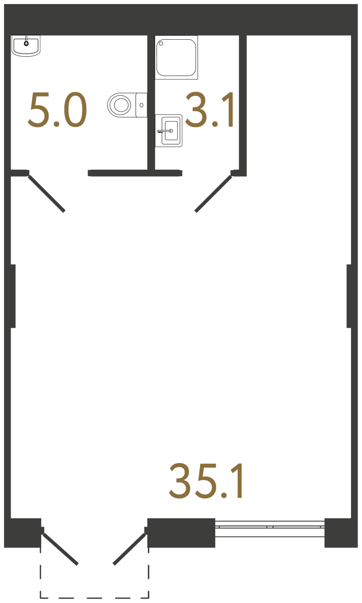 Помещение №1158 - 43.2 м²