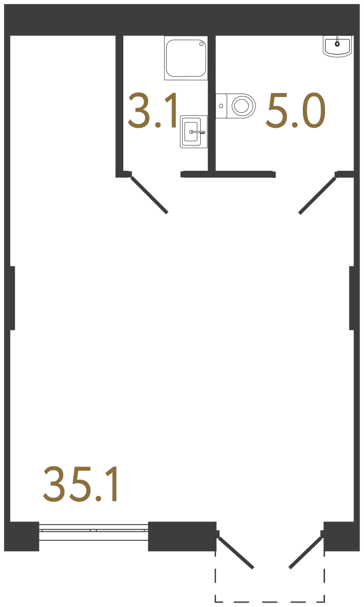 Помещение №1157 - 43.2 м²